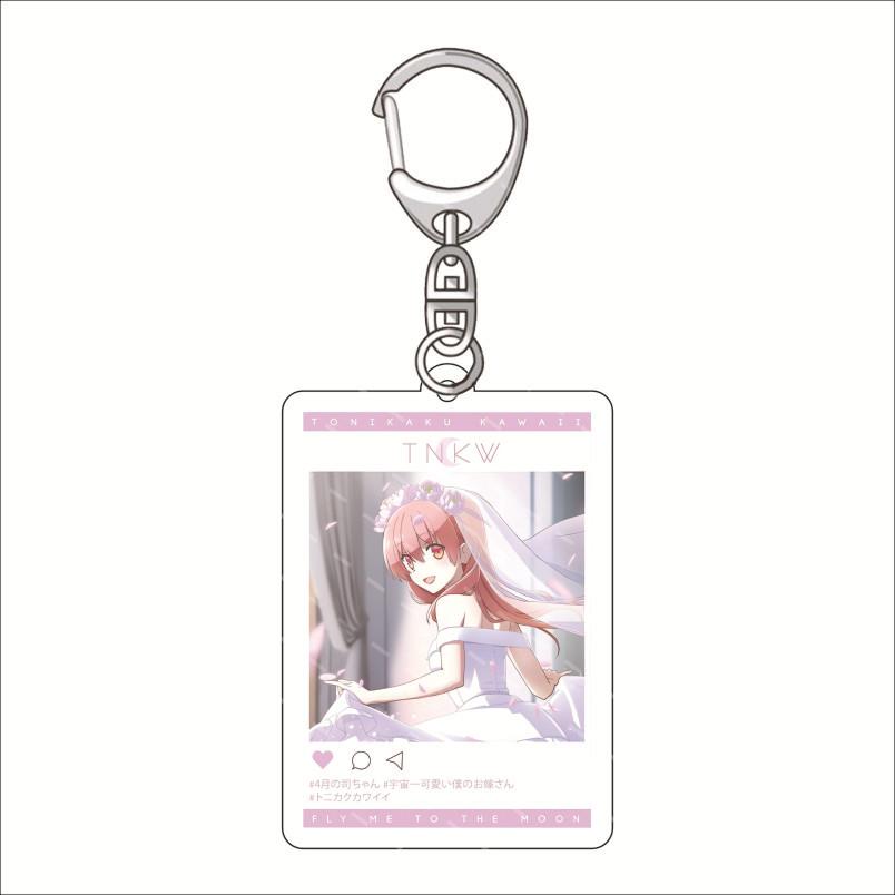 Fly Me To The Moon Yuzaki Nasa Anime Acrylic Fun Keychain Animation Related Products Girls Gifts Key Chain Bag Charms Pendant