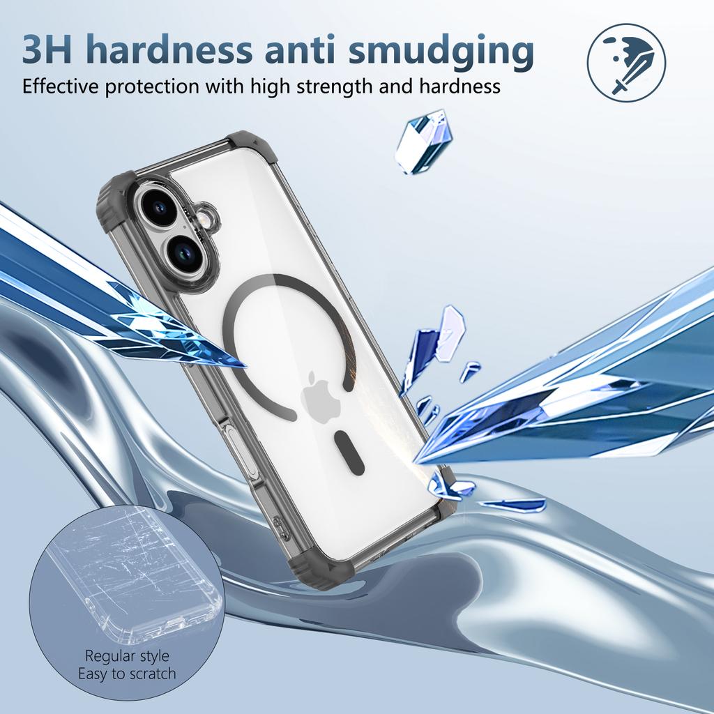 Clear Arylic Protective Case for Iphone 17 Pro Max 16 15 Plus 17 Air 12 13 14 Pro Iphone17 Iphone16 Wireless Charging Cases