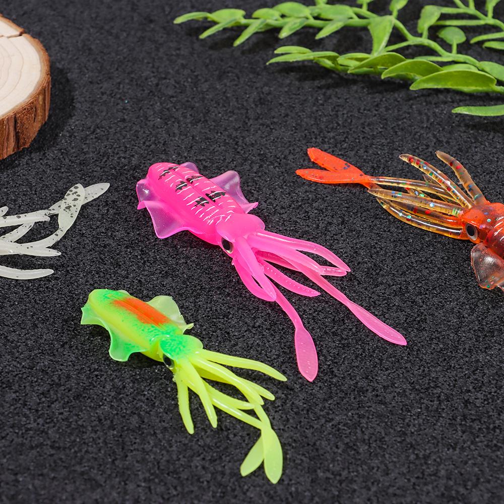 1Pcs 5 Color Fishing Tackle 10/12/15cm Artificial Lures Soft Bait Fishing Lure Squid Baits