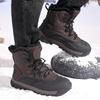 Men's 2025 Winter High-Top Plush Hiking Shoes: Non-Slip, Waterproof, Warm Cotton Footwear for Outdoors