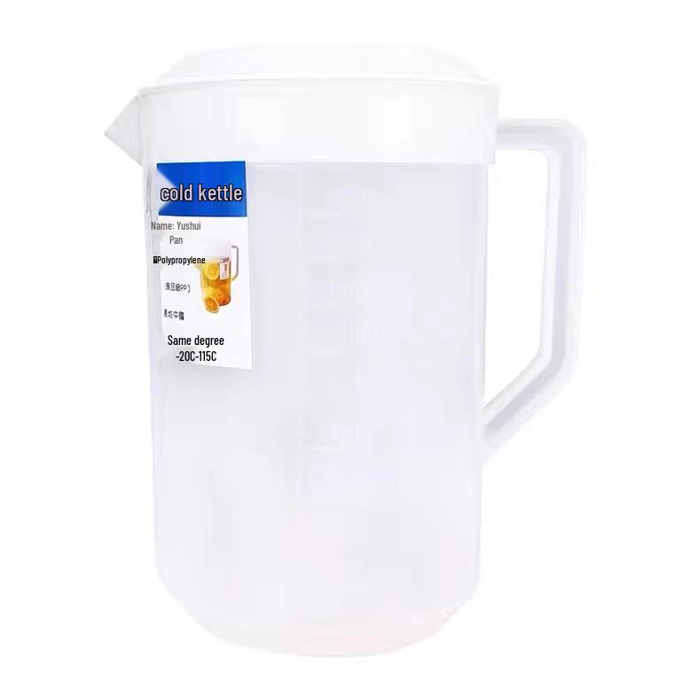Heat-Resistant Graduated Water Pitcher: Large Capacity Plastic Kettle for Tea Brewing and Measuring.