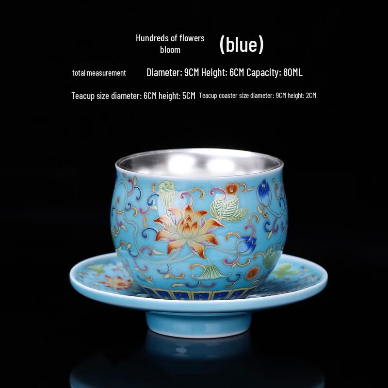 

Tea Xun Enamel Silver-Plated Ceramic Tea Set