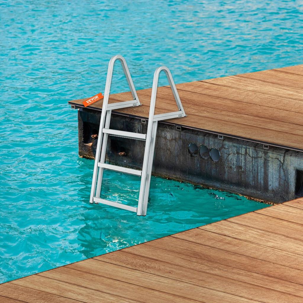 3-step ladder 159 kg boat ladder removable 610 x 455 x 1225 mm