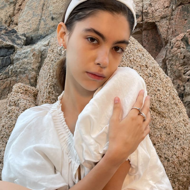 SCHO JEWELRY Lana Royal Bredt Vitt Hårband