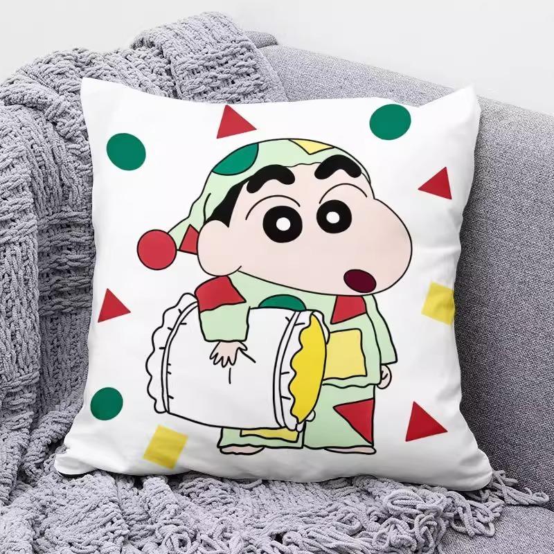 Cute Crayon Shin-chan Cartoon-Printed Pillowcases for a Cozy Sleep! Sofa cushion cover, room decoration, gifts