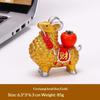 Feng Shui Goat Statue Golden Sheep Figurine Zodiac Wealth Ornament Rotating Persimmon Luck Chinese Collectible Home Decor Gift