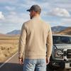 Men's Stand Collar Sweatshirt European Size Loose Fit Zip Pockets Casual Athletic Pullover for Spring and