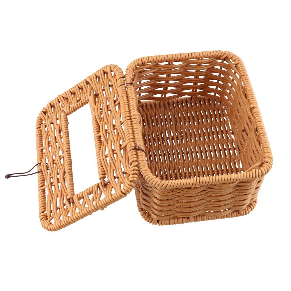 Plastic Napkin Holder Retro Style Carton Container Practical Imitation Rattan Tissue Box Home