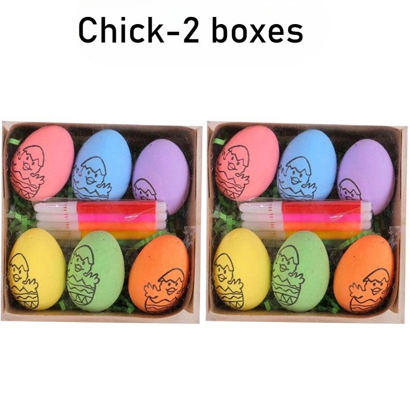 Colorful Plastic Easter Eggs DIY Hand Painting Craft Set Artistic Decorative Eggs for Home Holiday Decor Party Craft Accessories