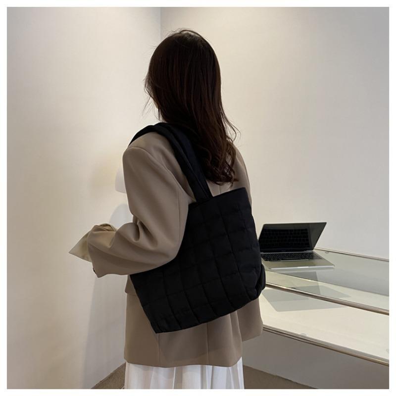 Große Tasche, lässige Einkaufstasche, Umhängetasche mit großem Fassungsvermögen, Tragetasche für Damen