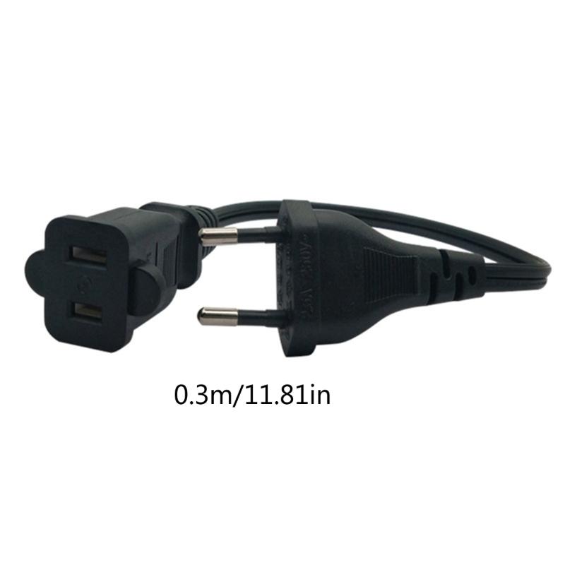 EU4.0mm To Nema 1-15R Conversion Cord, European Standard Male Plug To Female US Socket Connectors Power Extension Cable
