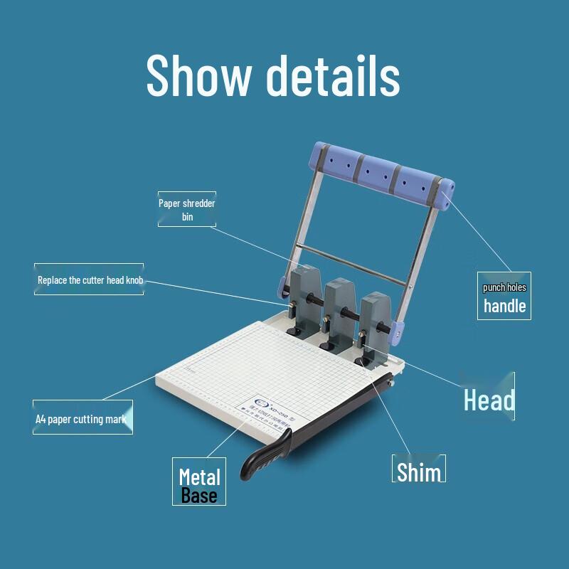 XD-250 Archival Three-Hole Punch and Binding Machine CN plug (adapter included)