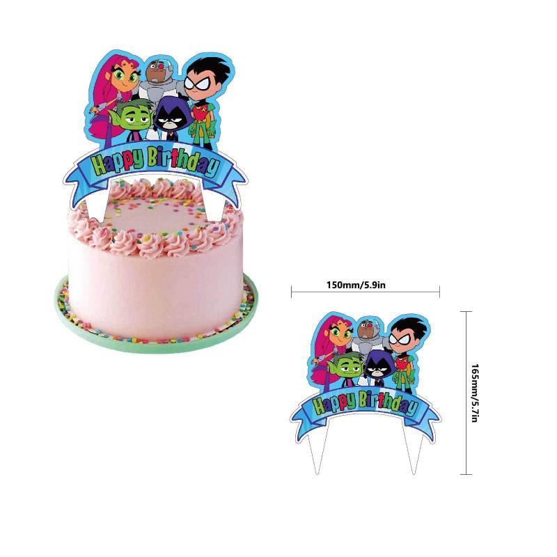 Colorful Teen Titans Go Party Decor Set Safe Eco-friendly Materials High-quality Paper 32pcs