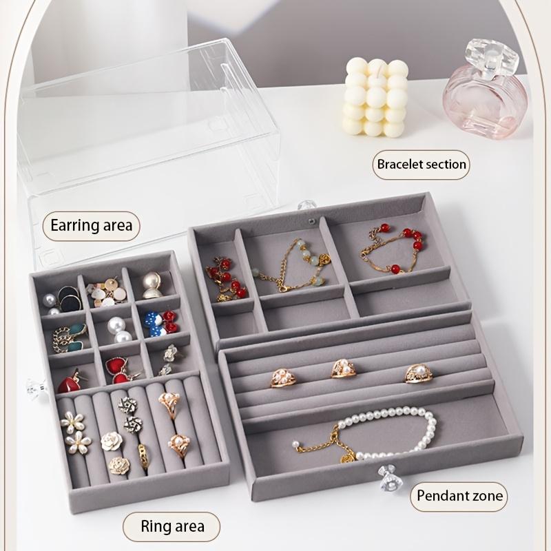 3-layer Transparent Velvet Jewelry Organization Box and Bracelets - Perfect for  Dormitory and Holiday Gifts