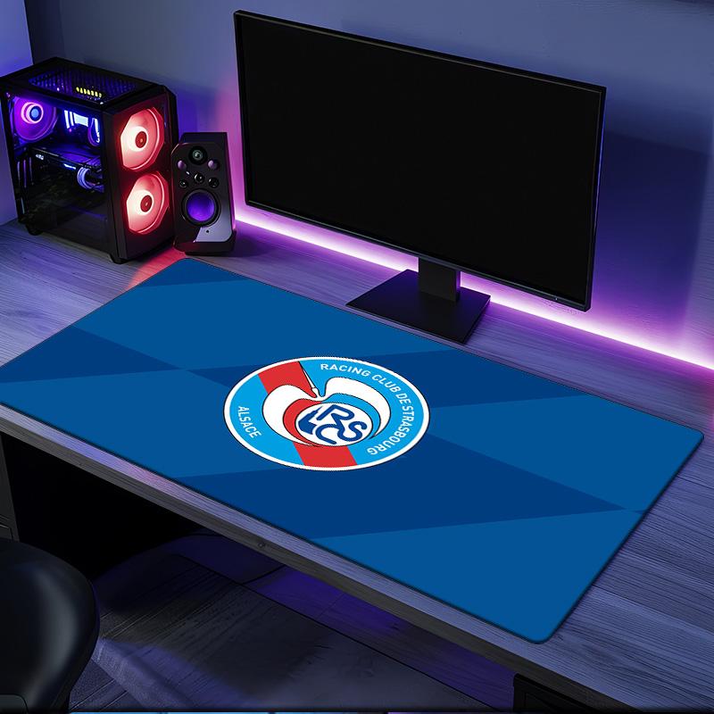 Racing Club Strasbourg Crest Mouse Pad, Rubber Base, Mouse Pad for Gamers and Office Use, Gaming Desk , Easy To Clean Mat Christmas fan gifts