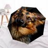 1pc Cute dog pattern Umbrella Portable Folding Umbrella Iron Frame Hole Bone Structure Outdoor Home Umbrella