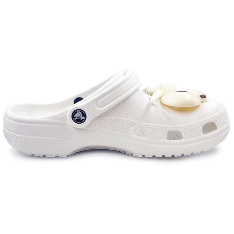 Crocs Classic clog EIGHT% Big Eyes Cute Trend Comfortable Hole Shoes Unisex White