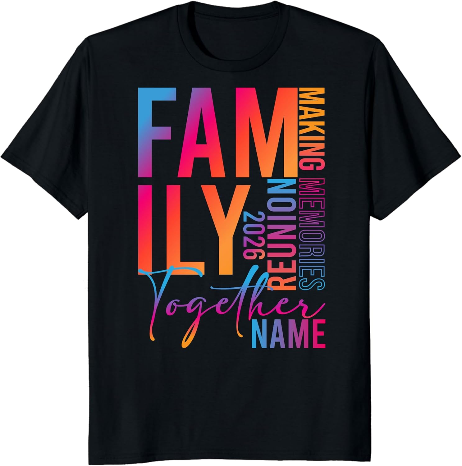 Custom Family Reunion Shirts 2026, Personalized Matching Family Vacation Tees, Add Family Name Year Group T-Shirts S разноцветный