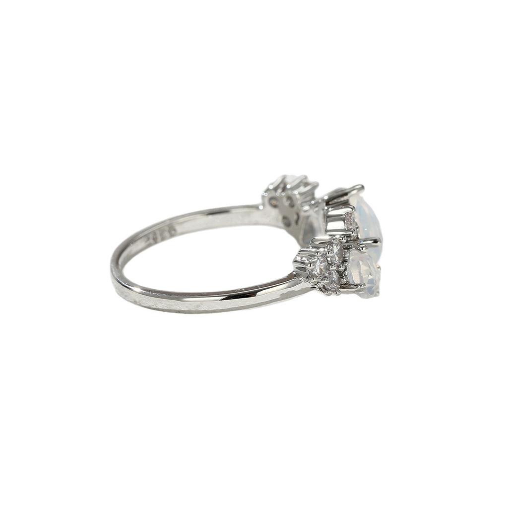New diamond-encrusted water drop shape ring design simple niche ring ring for girlfriend gift