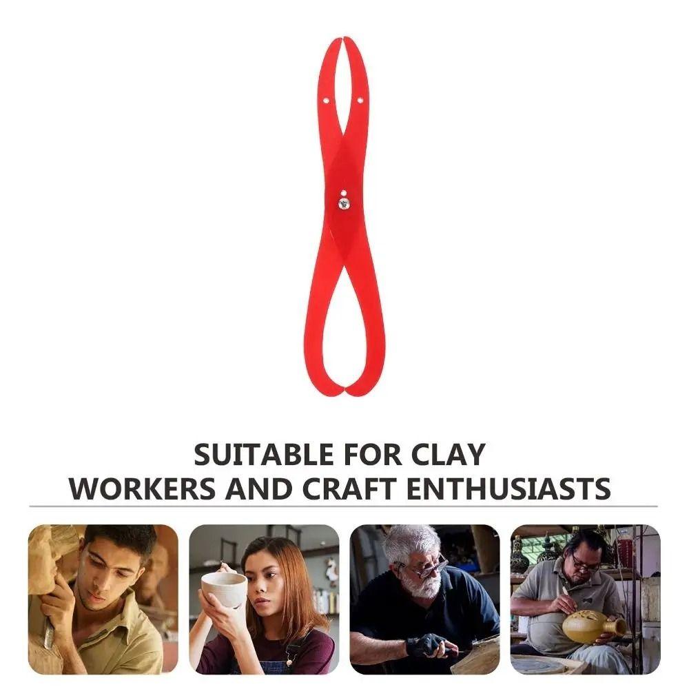 Dual Head Bent Leg Clay Caliper Portable Ceramic Measuring Pottery Tool  Carving