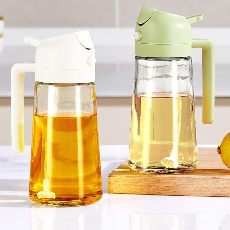 2-in-1 Glas Ölzerstäuber und Spender Auslaufsicheres Design Mit Zerstäuberdüse Für Präzise Fettkontrolle