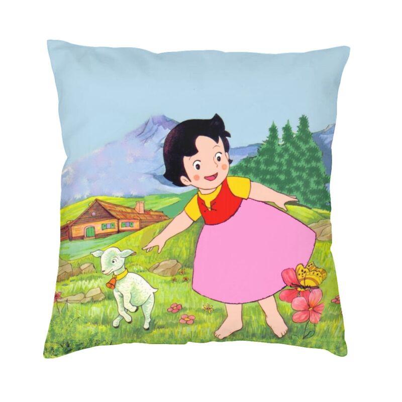 Heidi And Clara Cushion Cover Doublesided 3D Printing Alps Mountain Girl Throw Pillow Case for Sofa Pillowcase Home Decoration