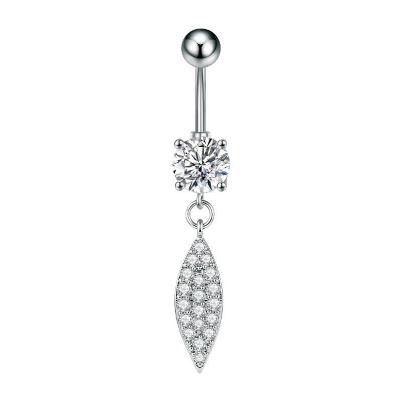 Crystal Belly Button Rings Stainless Steel Zircon Heart Crown Flower Navel Piercing Sexy Ombligo Body Piercing Jewelry