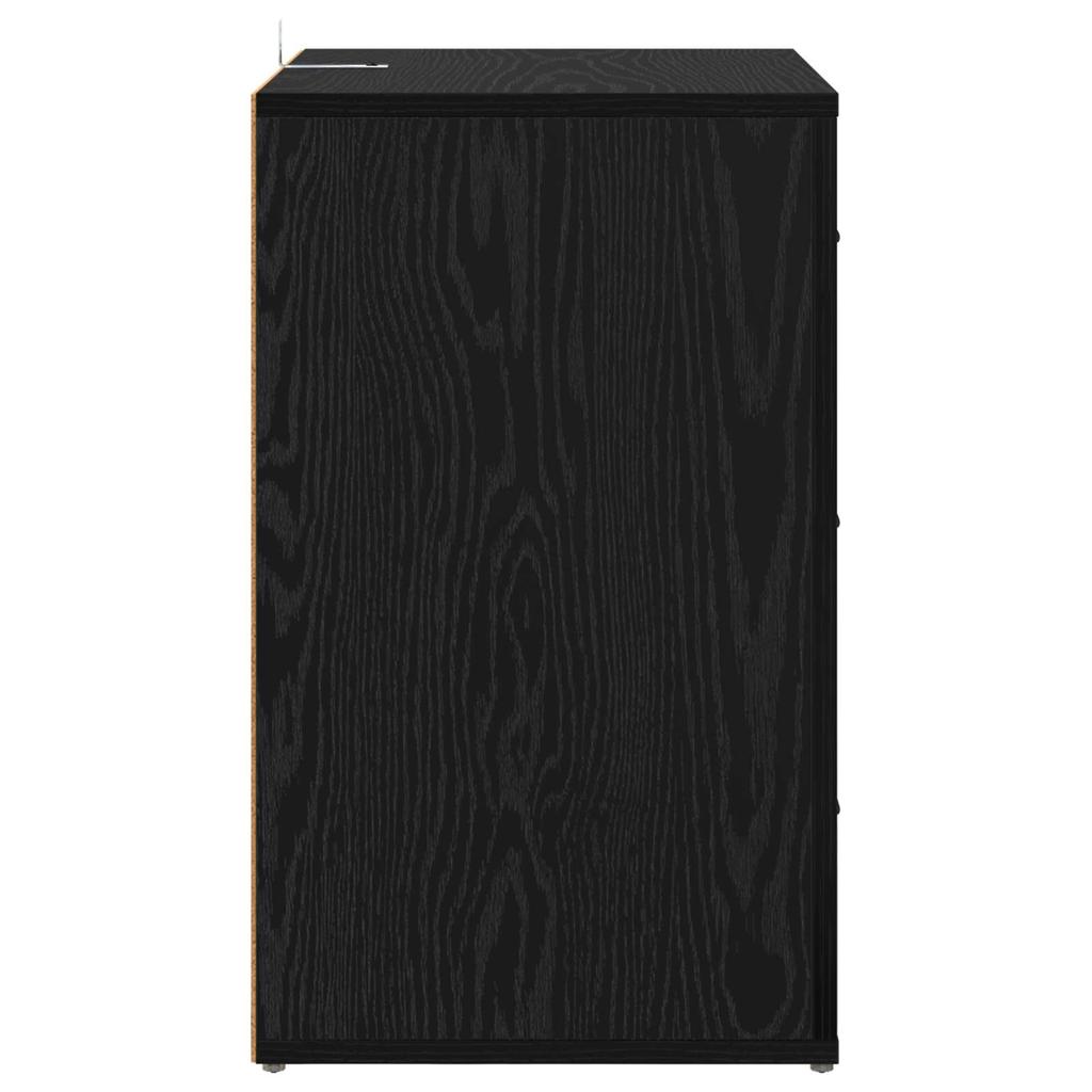 Nightstand Black Oak Effect 35 x 50 x 60 cm Particleboard