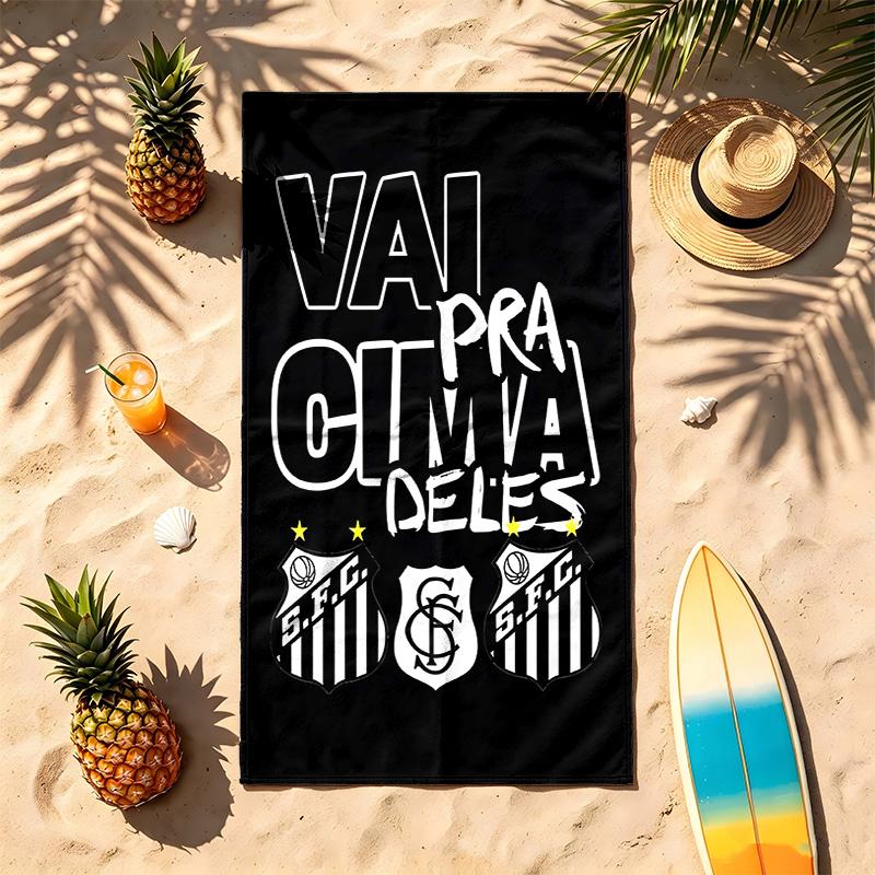 Santos Futebol Clube (19) Theme Beach Towel Sand Resistant Soft And Comfortable Suitable For The Pool Camping Yoga And Diving A Travel Essential
