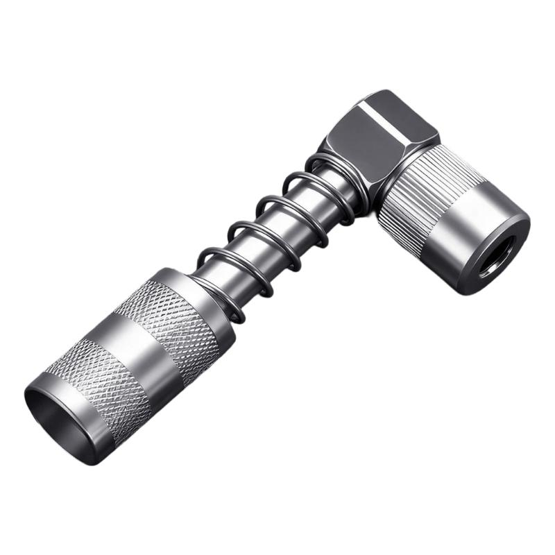 Angled Grease Fitting Grease Coupler Adapter Tool Leakage Prevention Works With Standard Manual Grease Guns