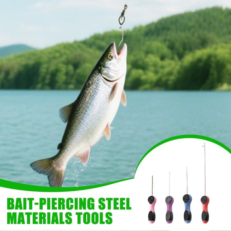 Baiting Rig Needle Stringer for Baits Hole Portable Fishing Splicing Needle Baits Boilie Drill Stringer Hook Needle