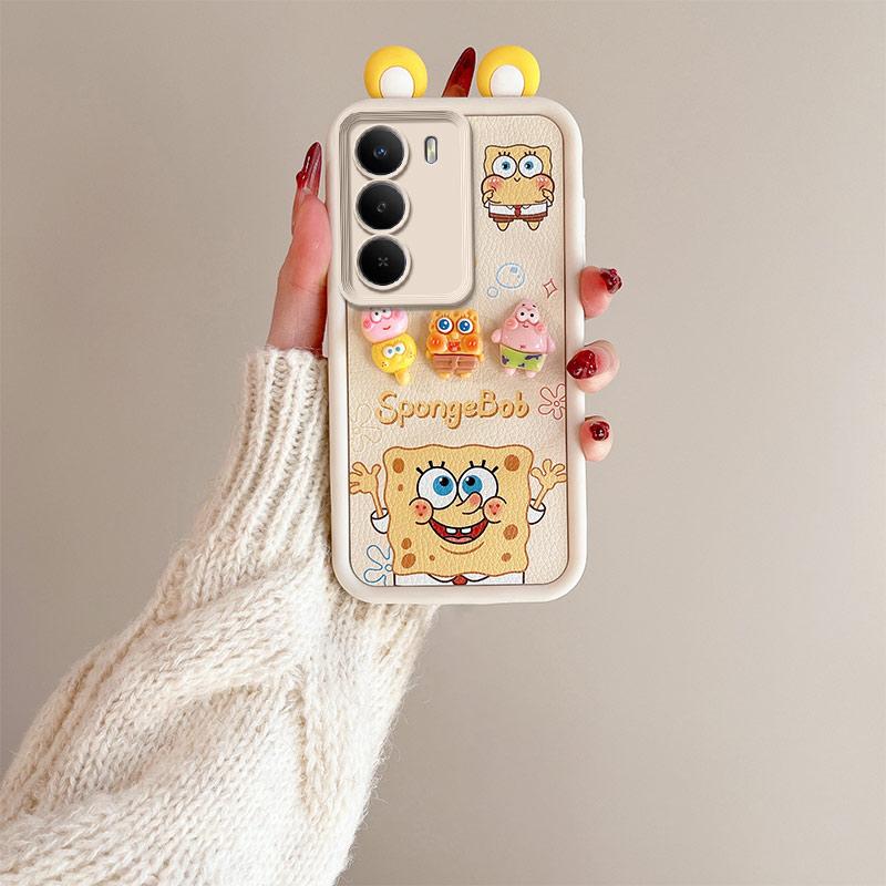 KEYSION Cute Ear 3D Cartoon Case for Realme C71 with Bracelet Soft Silicone Shockproof Phone Back Cover for OPPO Realme C71