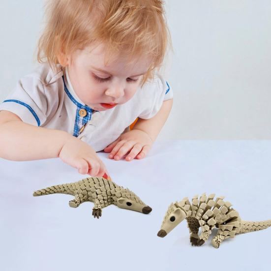 Yousheng Pangolins Ornament 3D Printed Exquisite Design PLA Material Intricate Pangolin Sculpture Stress Relief Articulated Toy