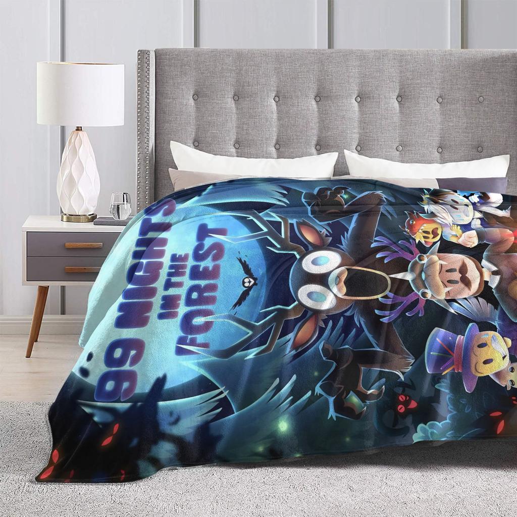 Horrorspiele 99 Nächte im Wald Decke Plüsch Lustige Warme Überwurfdecken für Stuhlbezug Sofa Sommer