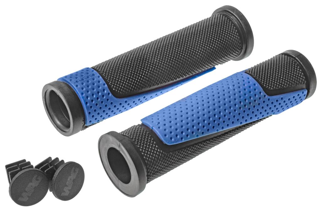 Wag Double D Grips, Black and Blue, 125mm