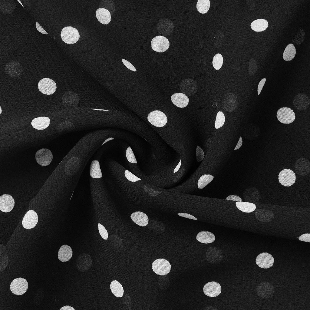 Summer New Polka Dot One-shoulder Sheer Chiffon Top Sexy Off-shoulder Strappy Cami Top For Women European American Style