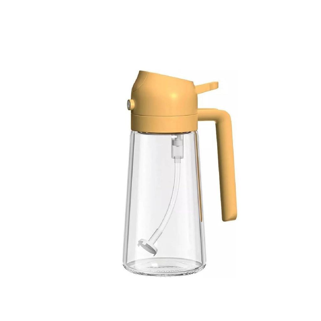 Glass Oil Sprayer Bottle with Handle and Pump Spray Nozzle for Kitchen Use Suitable for Cooking and Salad Dressing Application