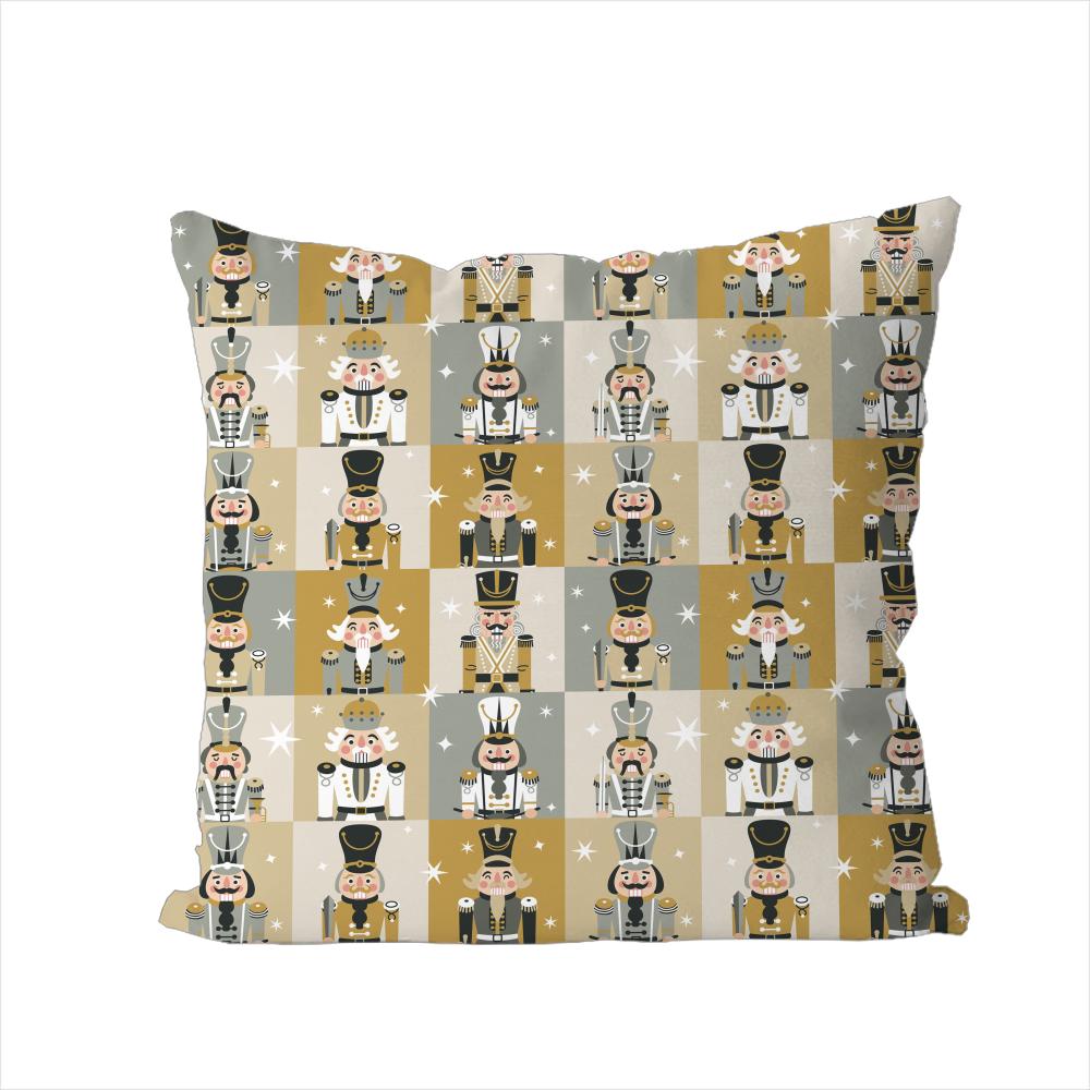 Nutcracker Soldier Pillow Case For Car Sofa Decorative Home Doublesided Print Plush Square Throw Pillow Cushion Cover