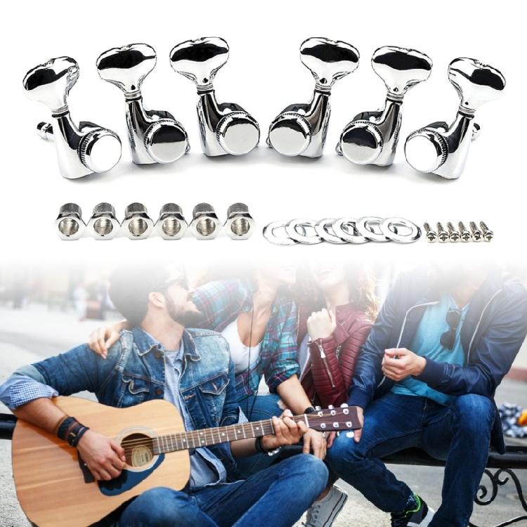 Guitar String Tuning Pegs 3L3R Metal Guitar Tuners Metal Tuners Guitar Accessories Machine Head Locking Tuning Machines