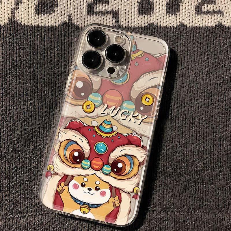 Good Luck Dragon Baby Iphone15 iPhone Case 14promax Silicone 13pro Transparent Soft 12 New Year Ins
