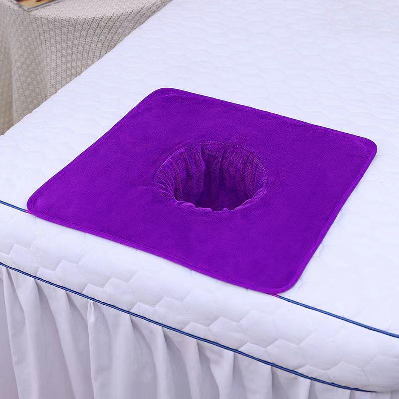 Soft Absorbent Beauty Salon Bed Head Hole Face Towel with Customizable Logo