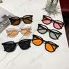 Square Sunglasses for Men Women UV400 Protection Ins Style Thick Frame Tea Color High End Yellow Semi Transparent Unisex