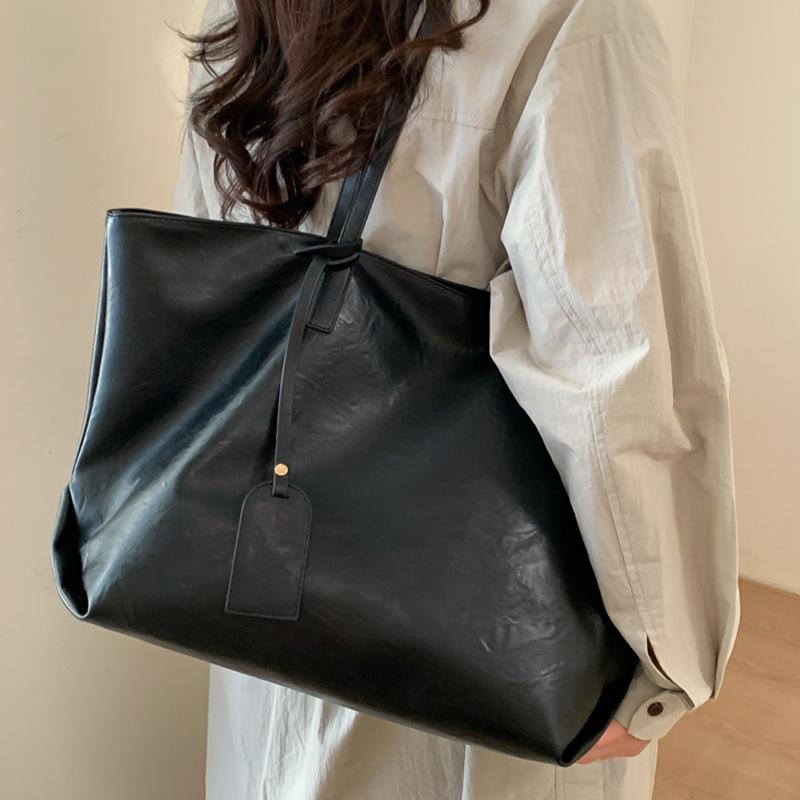 Borsa Retro di Grande Capacità, Borsa Tote di Alta Gamma, Raffinata Borsa a Spalla Singola