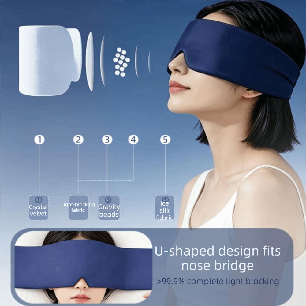 Soft Smooth Fabric Gravity Sleep Eye Mask Balanced Gentle Weight Gravity Eyepatch  Reading Relief
