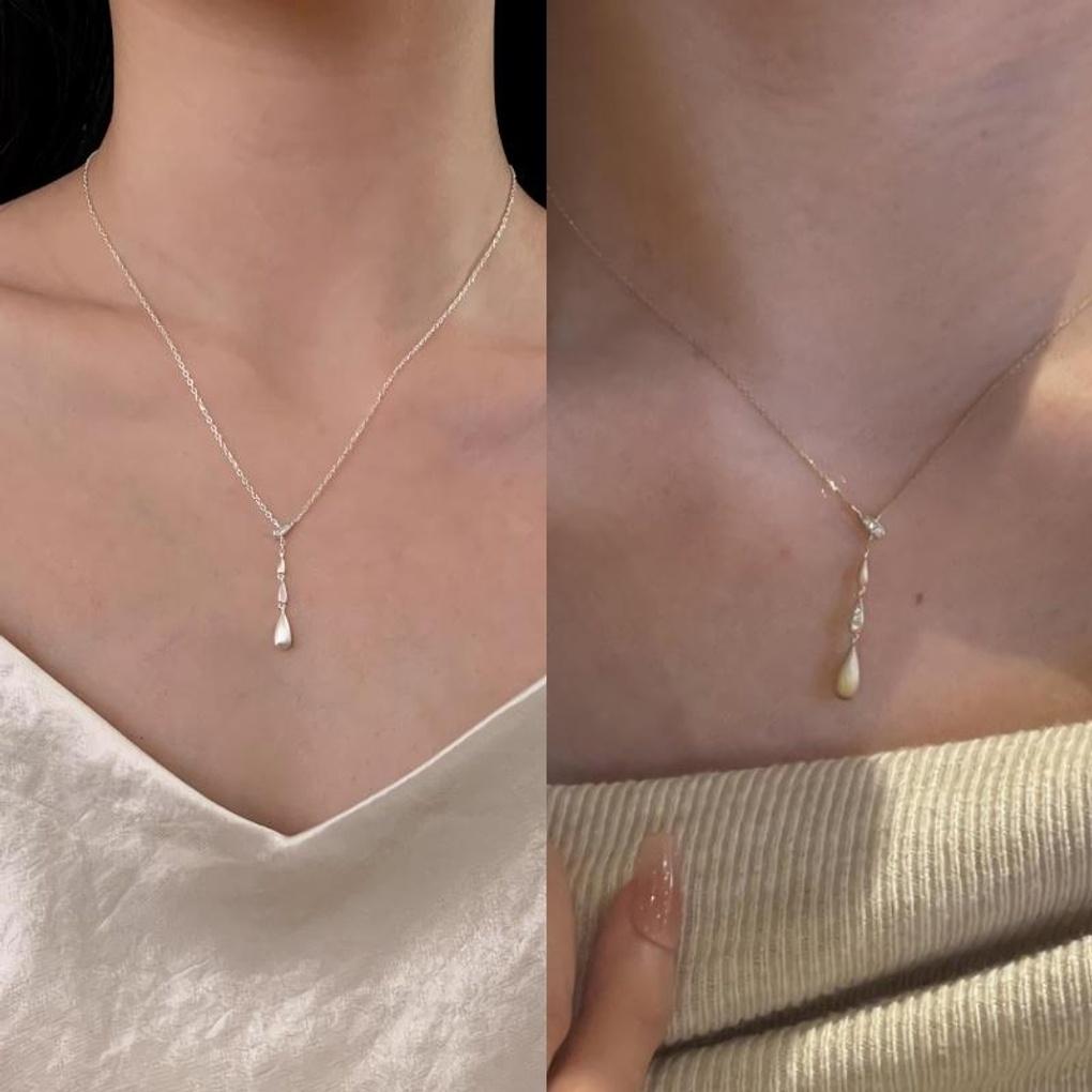Women's 2-color vintage water drop necklace