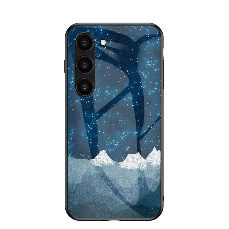 Samsung S26 Ultra Sternenhimmel Anti-Drop Glas Weiche Kante Hülle A57 A37 A25 FE Schutzhülle