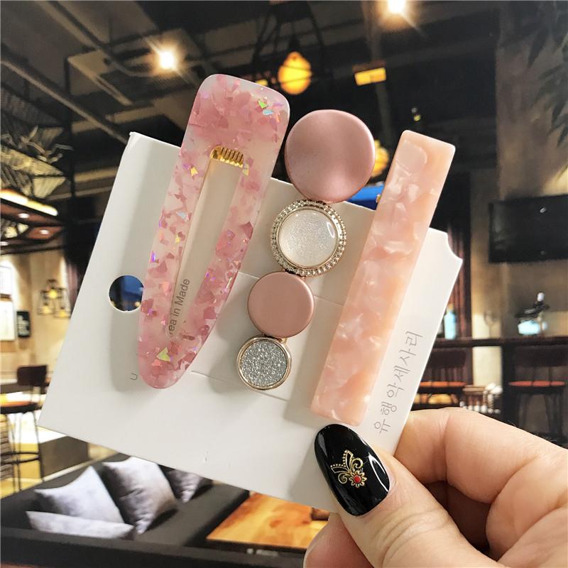 Women Hair Clip Accessories Set Elastic Ponytail Holder Rubber Coil Bands Kids Simulated Pearl Barrettes for Girls Headwear