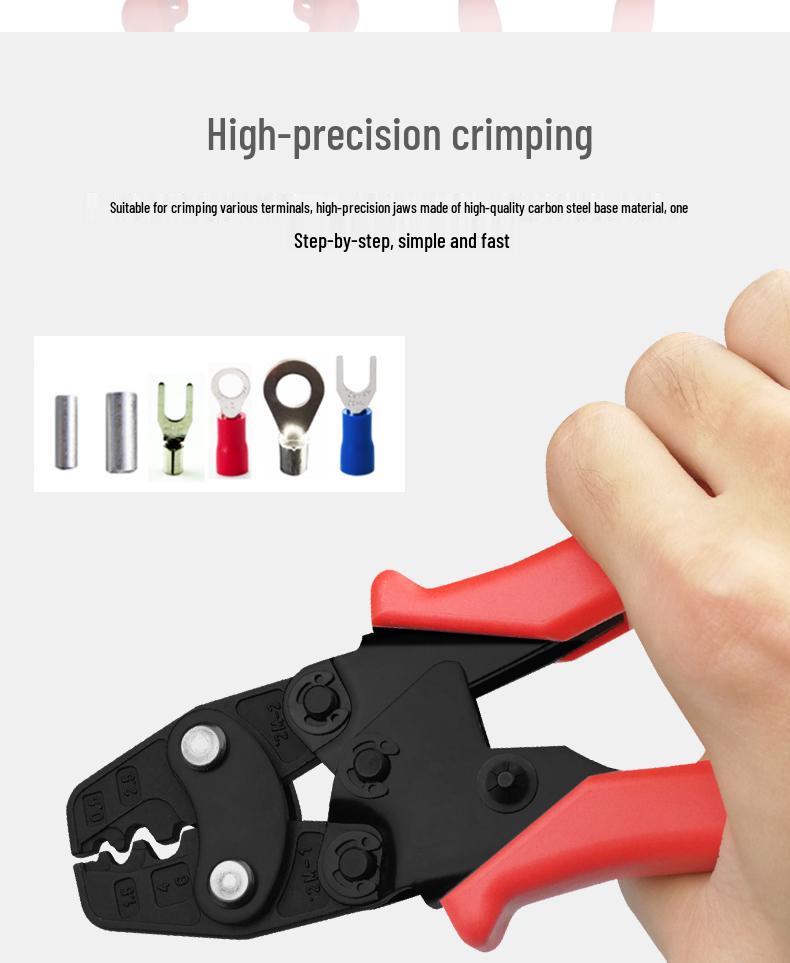 Sitelai Cold Press Multifunctional Crimping Pliers for Copper Wire Terminals, Electrician's Tool with Jaw and Wire Crimping Features