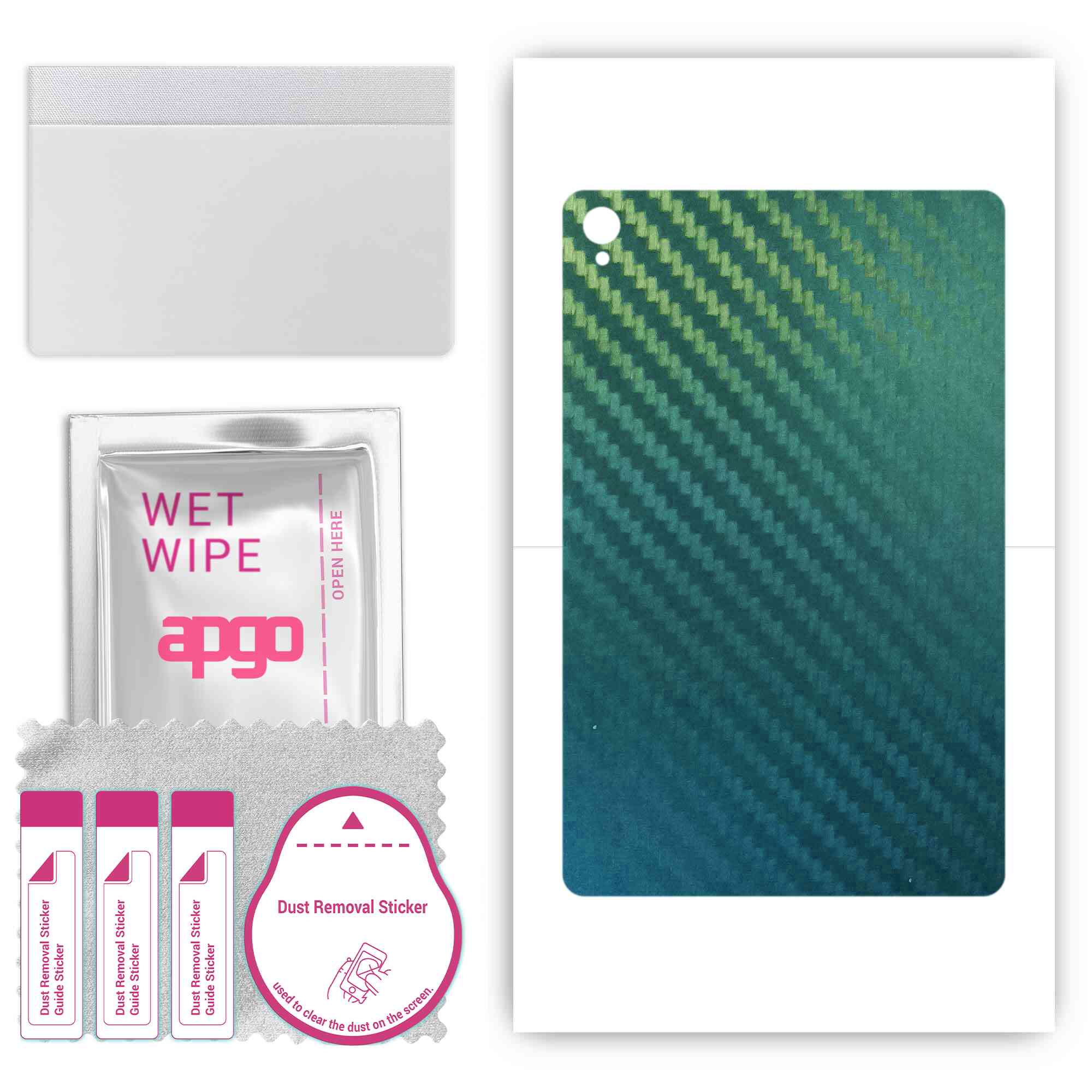 

apgo Protective Skin Sticker for the back compatible with Blackview Tab 5, Wrap Film, Foil, Vinyl - Pattern Carbon Chameleon CAKA1