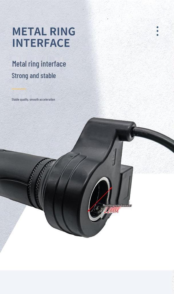 Acceleratore per Bicicletta Elettrica: Manopola Rotante con Leva del Cambio, Controllo della Velocità, Funzione di Riparazione, Cruise Control Inverso e Pulsante di Reset.